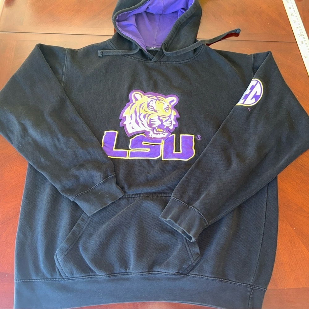 LSU Black and Purple‎ Hoodie Vintage Blue 84 Large Grail